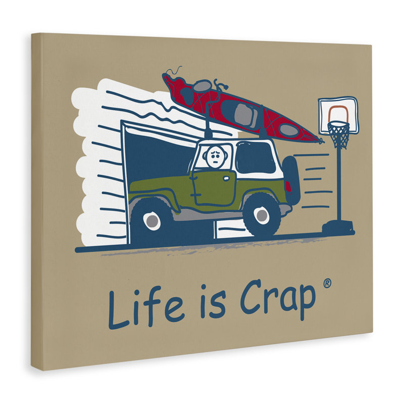 «Kayak and Garage Canvas Art» par LIC, H 16 po x l 20 po