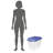Hefty 6 Pack 32 Quart Hi-Rise Stackable Plastic Storage Bin with Lid, Clear/Blue-129067804-129067805
