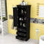 Armoire de salle de bain haute en bois avec tablette réglable, tiroirs de rangement et conception anti-basculement-1991385529