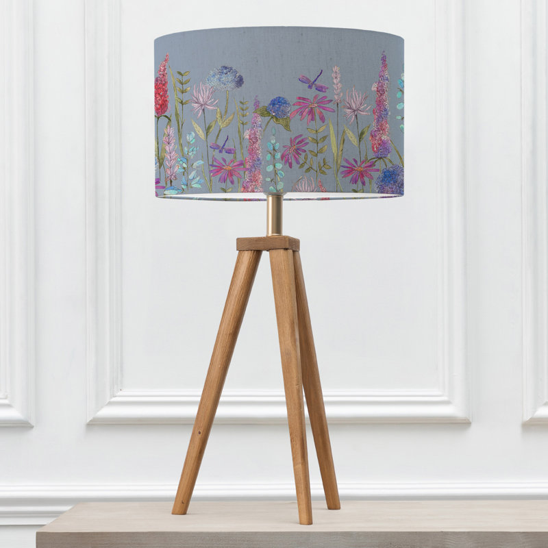 Florabunda Solid Wood Table Lamp, Brown