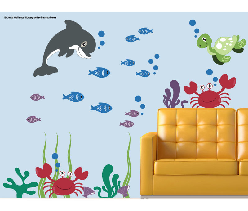 Nautical & Beach Non-Wall Damaging Wall Decal, Scheme A