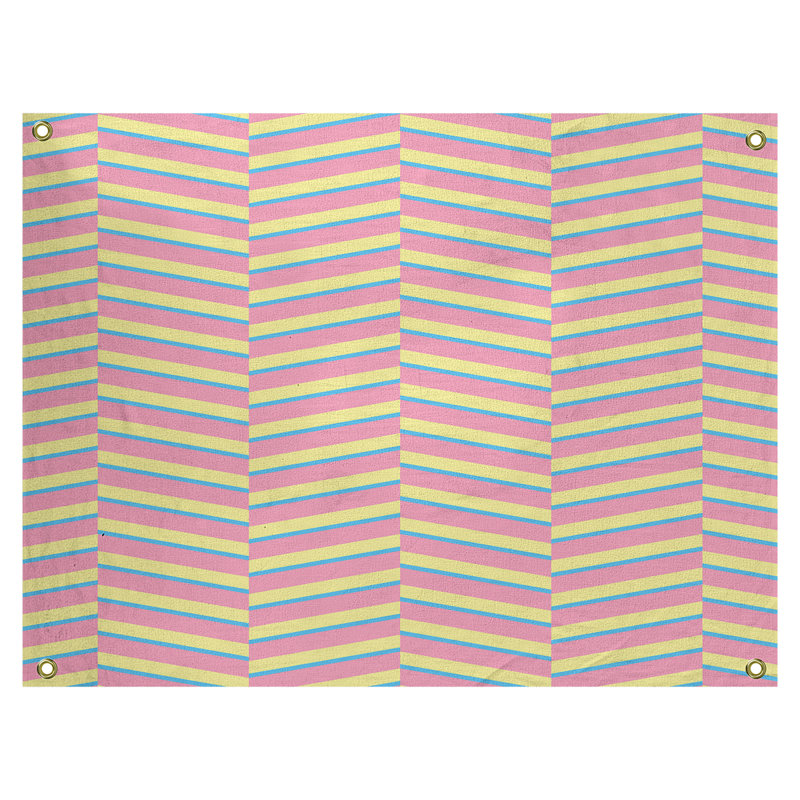Jaya Polyester Tapestry, 59" H x 80" W, Purple/Blue