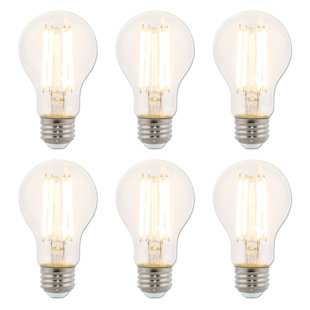10 Watt (100 Watt Equivalent), A19 LED, Dimmable Light Bulb, Warm White (2700K) E26/Medium (Standard) Base (Set of 6)