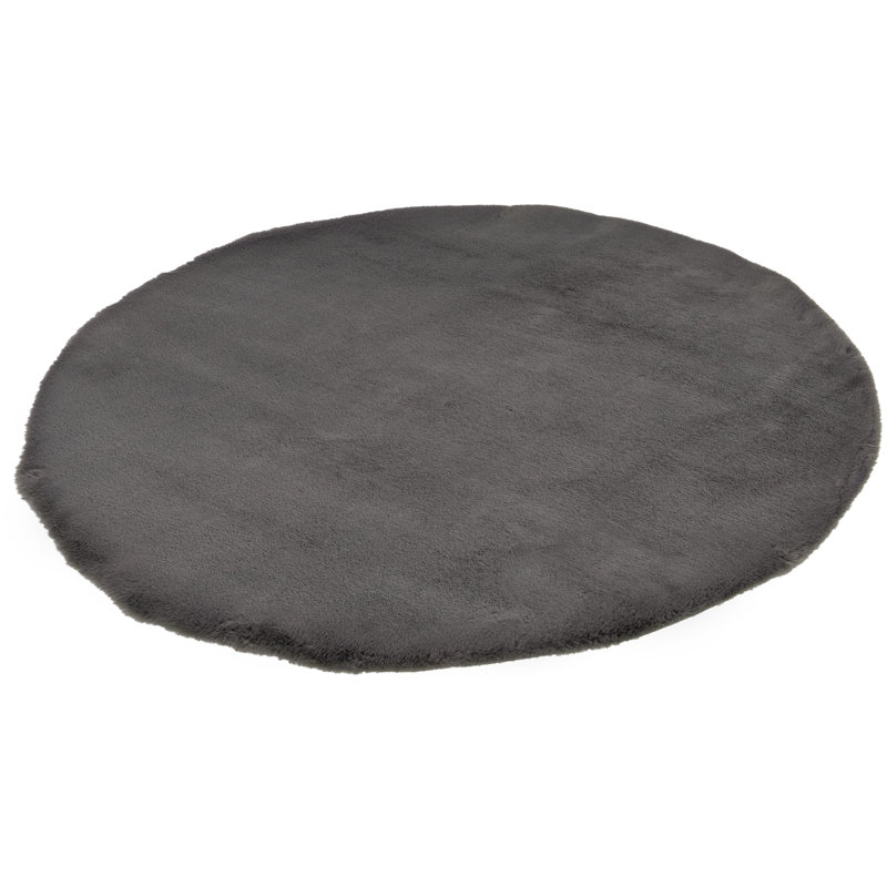 Cha Cha Hand Tufted Area Rug, Grey/Brown/Blue, Round 80cm