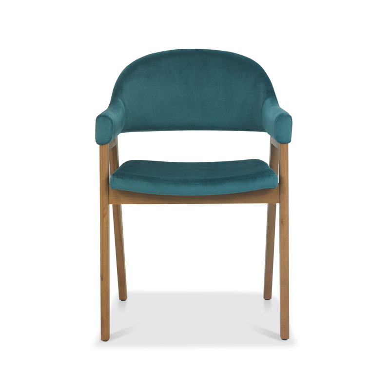 Anayalee 49cm H Upholstered Upholstered Back Armchair, Azure