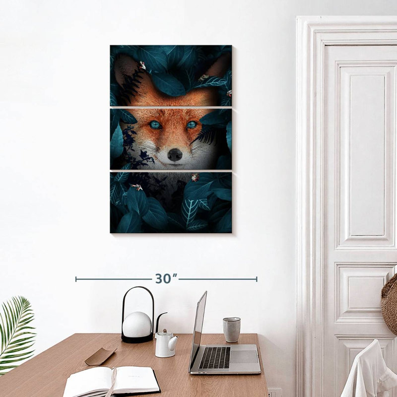 Renard roux aux yeux bleus Brampt, H 32 po x l 20 po