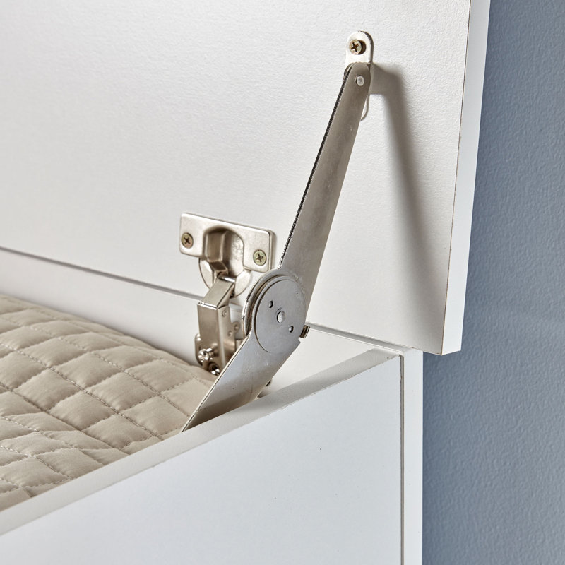 Starbuck Blanket Ottoman Storage Box Chest, White