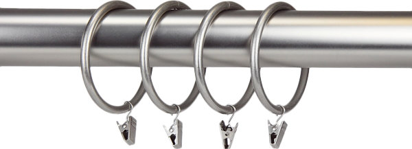 Benham Steel Curtain Rings, Satin Nickel