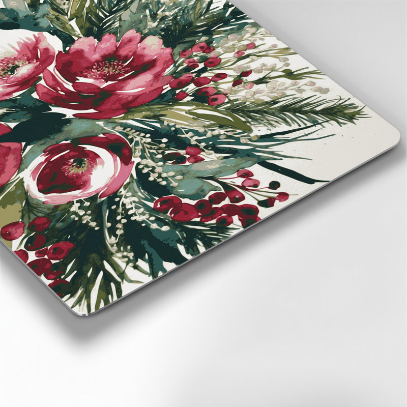 Aquarelle florale 29, art mural en métal brun, H 24 po x l 20 po