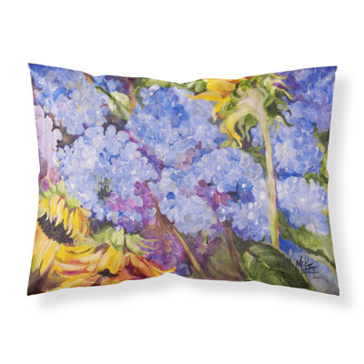 Hydrangeas And Sunflowers Microfiber Floral