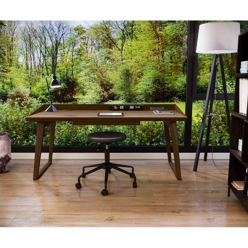 Odin  Desk, Autumn Cherry, Pencil Drawer, 30" x 72"