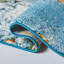 Tapis bleu / doré à motif abstrait Jaxen-1752132715