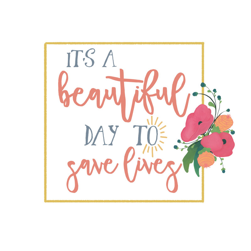 «Harriet Floral Nurse Inspiration I» par Wild Apple Portfolio - impression sur toile tendue, H 12 po x l 12 po, Non