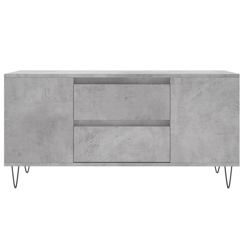 Iriemi Four Leg Coffee Table with Storage, Concrete Grey