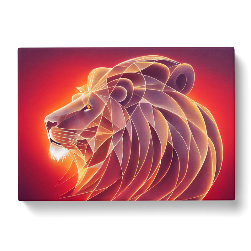 The Abstract Lion - Wrapped Canvas, 35cm H x 50cm W x 3cm D