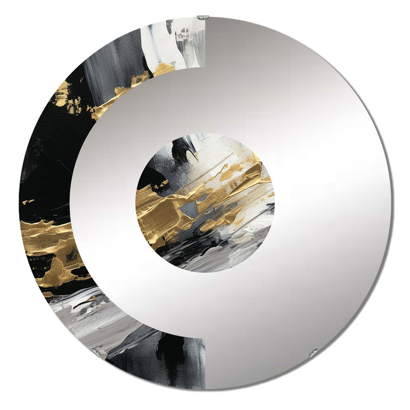 Fari - Miroir mural demi-cercle, 23,6 po x 23,6 po