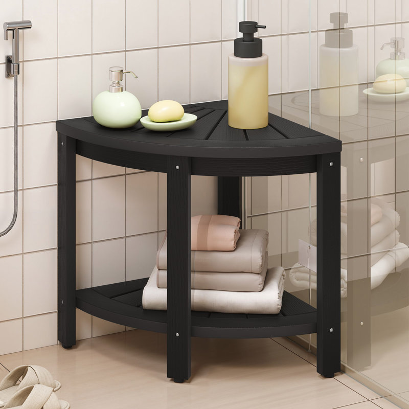  Banc d'angle avec tablette de rangement, Noir mat