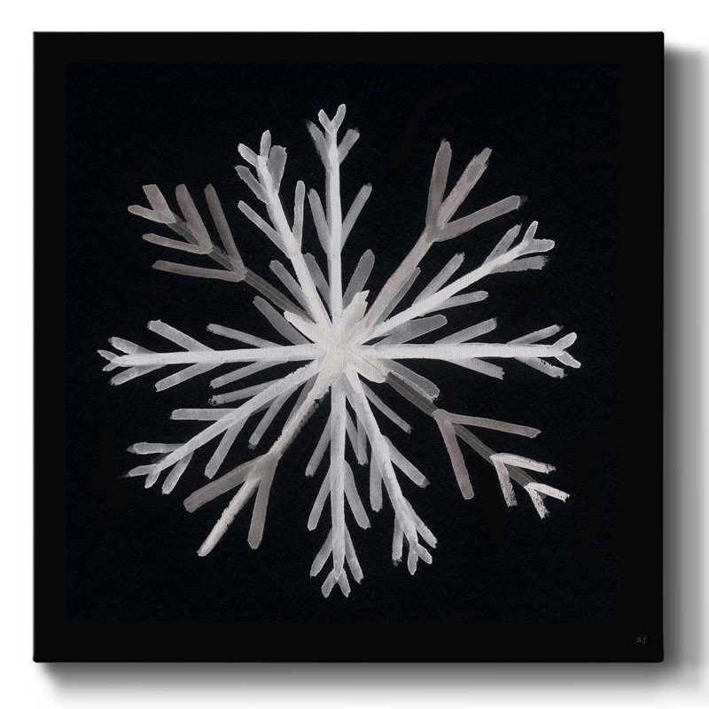 Flocon de neige I - impression sur toile tendue, H 40 po x l 40 po x P 1,5 po