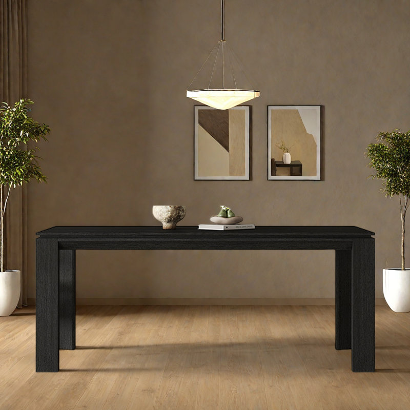Table de salle à manger en bois massif rétro, H 29,53 po x L 62,99 po x l 31,5 po