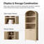 Bibliothèque Francisco H 76 "à finition bois avec tablettes réglables et armoires-1962935607