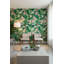 Décoration murale amovible en forme de feuilles de bananier tropical perroquets