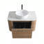 Meuble-lavabo Erba de 30 po avec lavabo, armoire murale en chêne miel avec porte-serviettes gratuit, lavabo simple en céramique blanche, sans drain et robinet, pré-assemblé-1336344353-1336344359