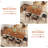 Extendable Dining Table with with Hidden Storage for 6-8 Seats-114286526