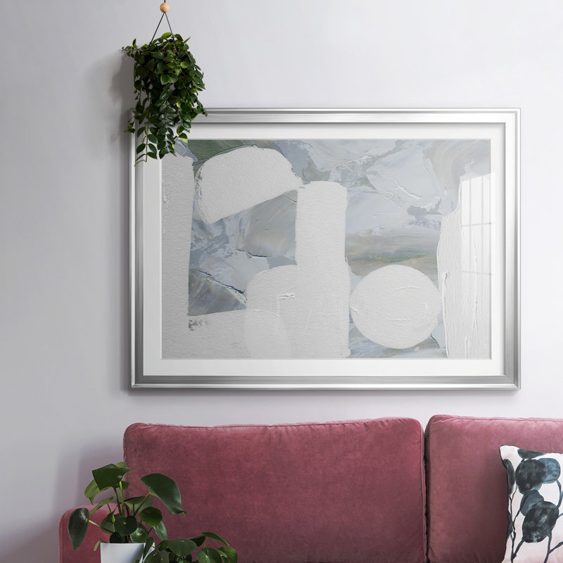 Saltwater Tide III-encadré, impression encadrée avec biseauté, Argent, H 19 po x l 27 po x P 1,5 po