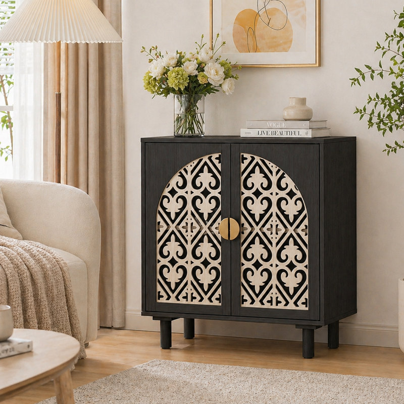 Armoire de rangement 29,84 po, Noir