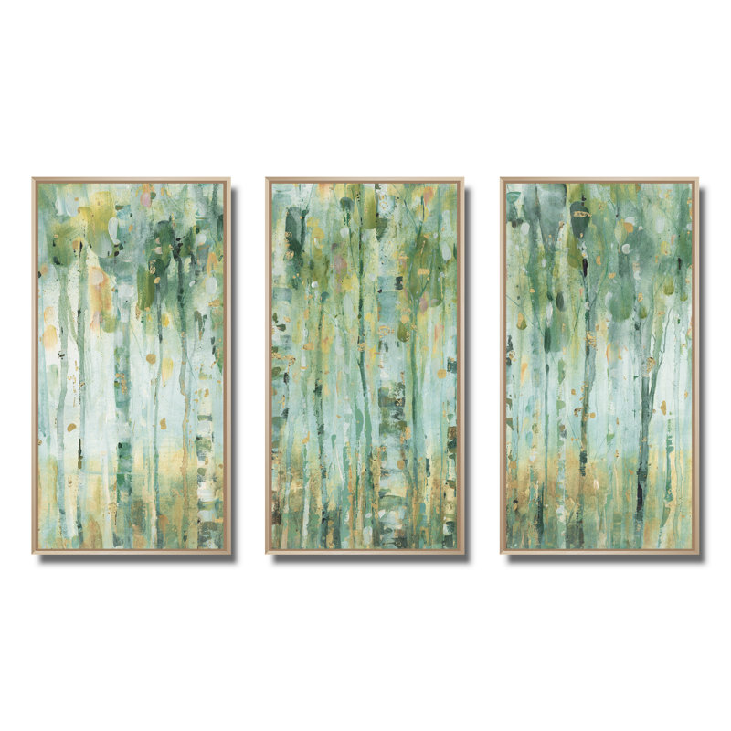 «The Birch Forest II», ensemble d'art mural sur toile encadré traditionnel