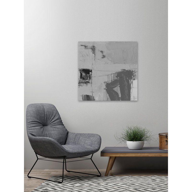 «Gray Impression», reproduction sur toile tendue, H 40 po x l 40 po x P 1,5 po