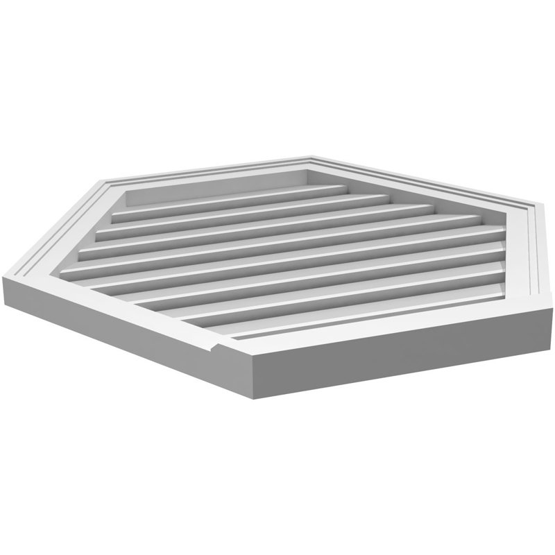Évent horizontal fonctionnel à pignon en uréthane à surface horizontale Signature, H 28 po x l 30 po x P 2 po
