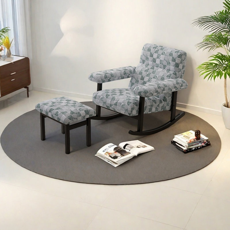 Chaise berçante ergonomique et confortable, Bleu
