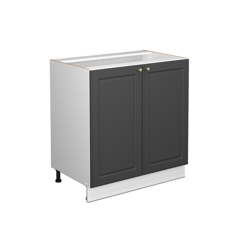 Brooksville 82cm H x 80cm W x 51.6cm D Particleboard Base Unit, White/Black