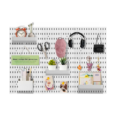 Plastic Wall Organizer with Wall Baskets