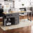 Grey Kitchen Island With 7 Removable Wheels & Drawer 44"X19.75" Lockable Dining Table -