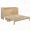 Grand lit escamotable avec grands tiroirs; Ensemble de lattes, solution de couchage compacte et élégante pour les petits appartements-2014767269