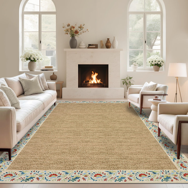 Washable Area Rug Modern Modern Area Rug Low Pile,Non-Slip Soft,Mark-Resistant,Collapsible Carpet for Living Room,Bedroom,Dining Light