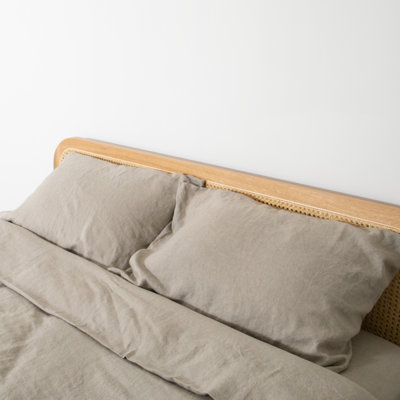 100% Linen Machine Woven Pillowcase - Set of 2