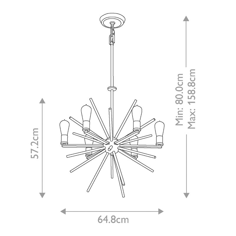 Athanaze 6 - Light Sputnik Chandelier