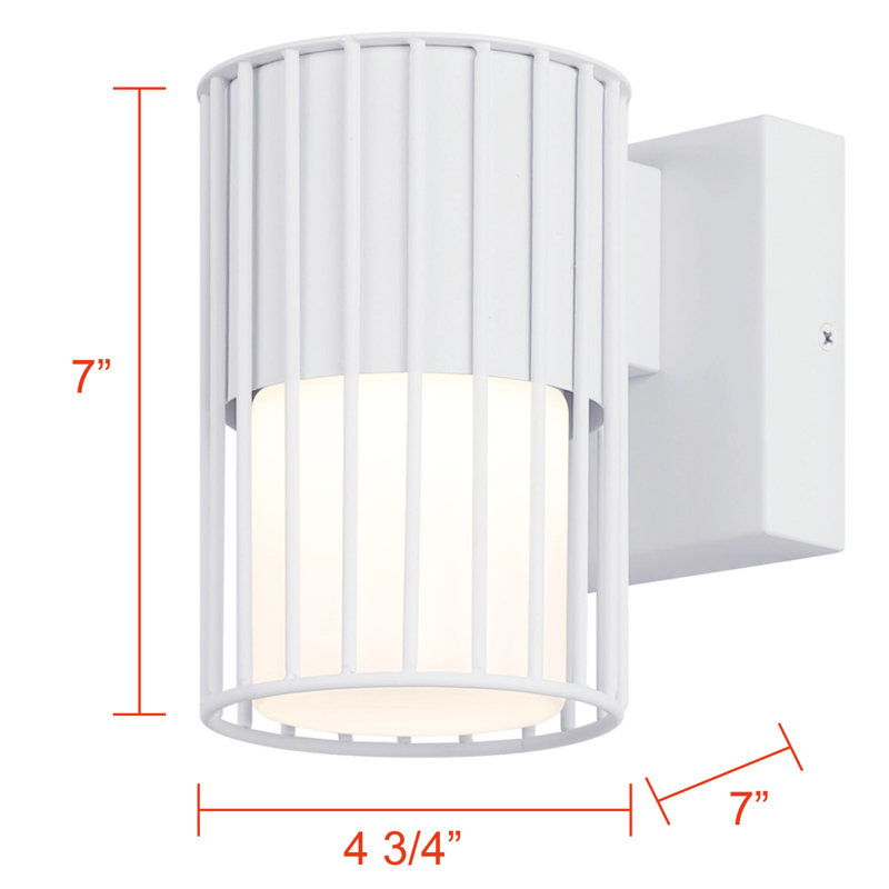 Brunk LED Integrated Outdoor Lantern Light, White