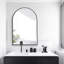 Lilaram Arched Metal Framed Wall Mirror Bathroom Mirror-115078603-115078600