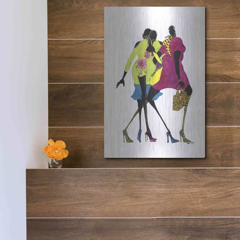 «Shop Til You Drop» par Shan Kelly, art mural en métal, H 16 po x l 12 po x P 0,13 po