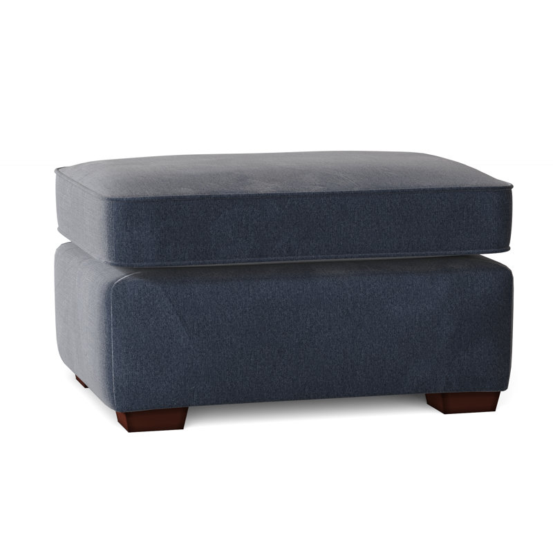 Repose-pieds Keaton, Velours performance bleu marine Tweetie 22