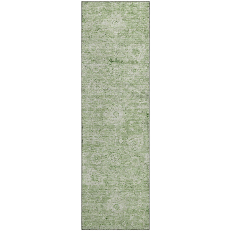 Premium Machine Washable Wayne AMF1089 Damask Rug, Runner 2'3" x 7'6"