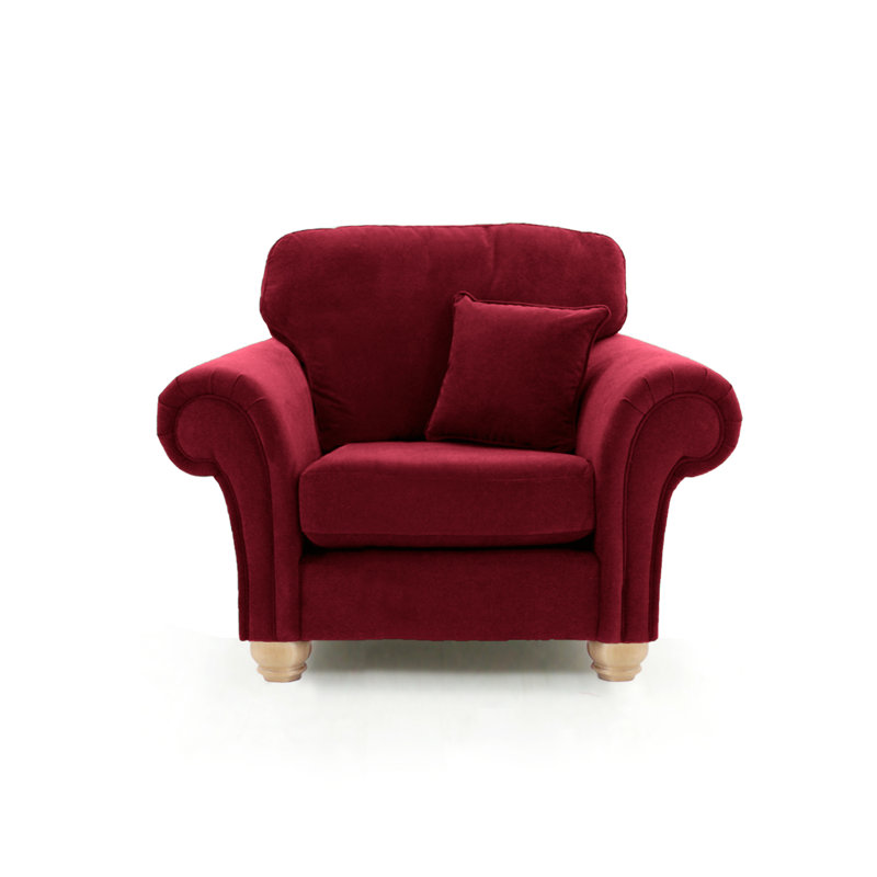 Foreston Velvet Sofa, 1, Burgundy