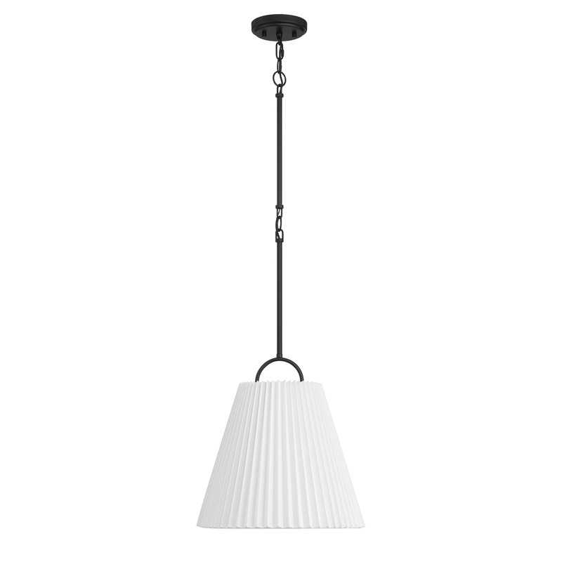 Vilna 1-Light Pendant in Black, Black