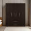 Armoire 4 portes en noyer teint-137262029