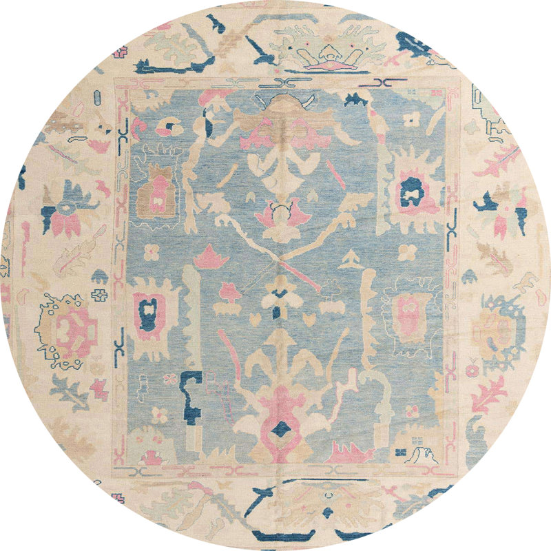 Abstract Indoor Rug, Round 8'