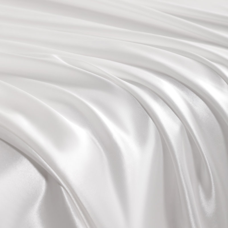 Ensemble de draps soyeux et soyeux, doux pour les cheveux et la peau, infroissable, infroissable, Blanc